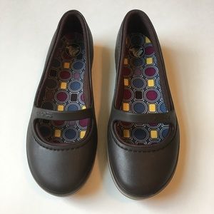 Mary Jane Brown Crocs Size 7 Never Worn